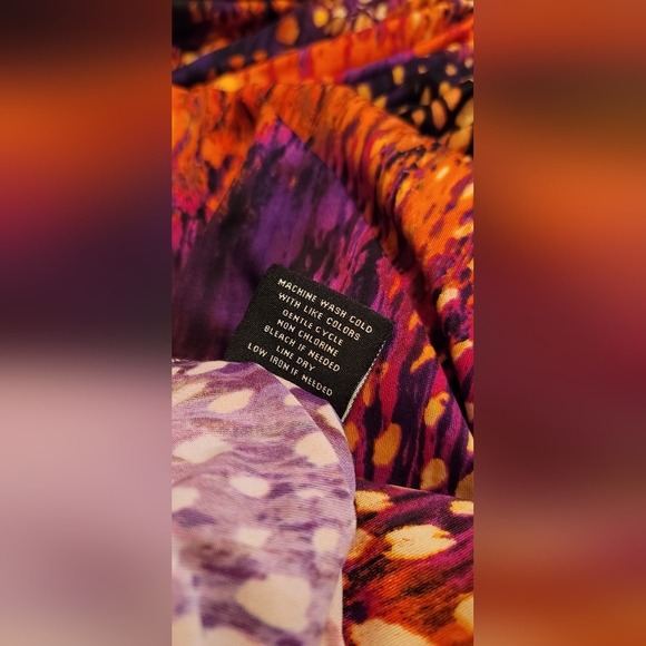 RUBY ROX || Slinky Vibrant Print Dress - Women's Size L - Picture 15 of 16